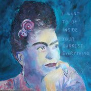 Frida Kahlo , Acryl auf Keilr. 60x60 cm, 260 Euro