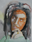 Bob, Aquarell 41x41 cm, ohne Rahmen 140 Euro