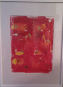 Elements 2 - Monotypie und Blattgold auf Papier - gerahmt - 120,-
