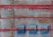 Structures III - 22 x 33 - Acryl und Mixed Media auf Leinwand im Schattenfugenrahmen- 50,-
