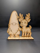 Wichtel mit Rentier Weihnachten