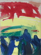 "Golgatha" Gouache auf Papier. B 46 x H 60 cm 2022