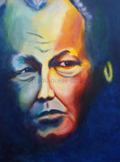 Das Gesicht im Schatten, Acryl auf Leinwand, 60 x 80 cm 