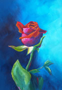 Rose, Acryl auf Papier