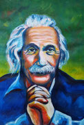 Albert Einstein, Acryl auf Papier