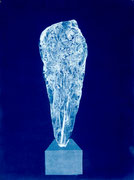 Andreas Jonak, 2024, "torsion", cyanotype on paper, 26 cm x 35 cm