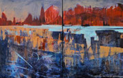 DER ZWEITE SCHÖPFUNGSTAG - 2012 - Acryl - 80x160 cm (in Privatbesitz)