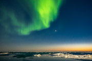 Nordlicht über der Discobay auf Grönland in Ilulissat