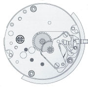 Automatik-Damenarmbanduhrkaliber 16 Zifferblattseite