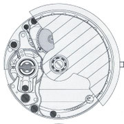 Automatik-Damenarmbanduhrkaliber 16 Werkseite