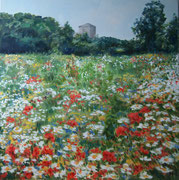 Sea Of Flowers  Öl/Lwd.80x80cm
