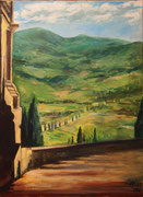 On The Way In Tuscany, Öl_Lwd.60x80cm