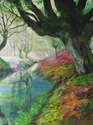 Mystical Landscape   Öl/lwd.89x116cm