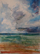 Clouds Over The Sea, Aquarell 30x40cm