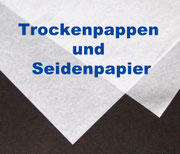 Seidenpapier und Trockenpappen