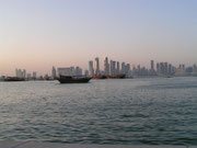 Skyline von Doha in der Abendsonne