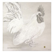 Japanese Bantam,Öl auf Leinwand,100x100,2012 - "ein Japaner/ ohne Schlitzaiugen"