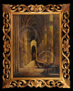 Paule Bisman, intérieur d'église ; coll. privée