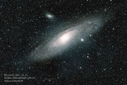 M31 ("Andromedanebel"), Teleskop SDQ86 f5.4, Kamera ZWO ASI2600MC+LPS-D1