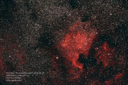 NGC7000 "Nordamerikanebel", 200f2.8@4.0, Kamera CANON 700D (mod)+LPS-D1