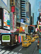 "Times Square South", Pastell,60x80cm,(c)D.Saul 2011,New York,Ref. M.Gutsche