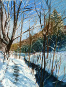 "Winter Path II", Pastell UART 400, 30x40cm, Terry Ludwig Softpastelle, (C) D.Saul 2018