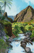"Iao Valley" 22x29cm,gerahmt  40x50cm , (C)D.Saul 2015