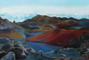 "House of the rising sun-Haleakala", Pastell, 25x38cm, Mi Teintes Touch, Sennelier, (C) D.Saul 2016