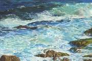 "Turquoise surf" Pastell, 30x40,5cm,12´x18´, 50x70 gerahmt,(C) D.Saul 2016