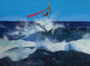 "Back Loop" Pastell 30x40cm, (C) D.Saul 2025