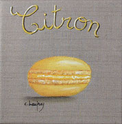 "Macaron citron" - acrylique - 20 x 20 cm