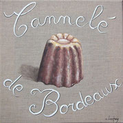 "Cannelé de Bordeaux" - acrylique - 30 x 30 cm