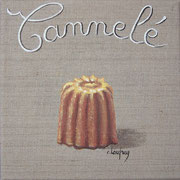 "Cannelé" - acrylique - 20 x 20 cm