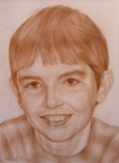 Kinderportrait, Öl auf Papier, 30x40