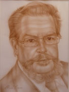 Männerportrait, Öl auf Papier, 30x40