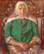 Portrait der Großmutter, Öl auf Leinwand, 60x50