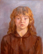Mädchenportrait, Öl auf Leiwand, 50x40