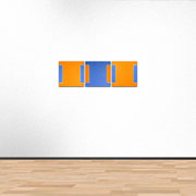 Ohne Titel, Öl auf Leinwand, 30 x 90 cm