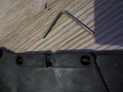 totally bent and torn out pin                                                        