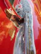 outer right c-post wire-brushed