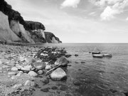 Kreidefelsen bei Sassnitz 1, Rügen, Jasmund, Foto, schwarzweiß, Enno Franzius