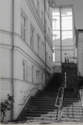 Treppen in Sassnitz, Rügen, Foto, schwarzweiß, Enno Franzius