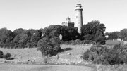 Leuchttürme von Kap Arkona, Rügen, Schwarzweißfoto, Enno Franzius