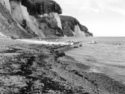 Kreidefelsen bei Sassnitz 2, Rügen, Jasmund, Foto, schwarzweiß, Enno Franzius