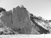 Kreidefelsen bei Kap Arkona, Rügen, Schwarzweißfoto, Enno Franzius