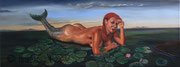 Undine (2013), 30 x 80 x 4 cm; Öl auf Leinwand