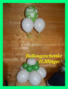 5er Fuß mit 1xMotivlatexballon + 2 neutral 27,5 cm mit Flugverlängerer - Preis 17,50 €