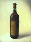 Genia Chef, My Botlle of Wine, 24 x 18 cm, oil on panel