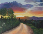 viale al tramonto