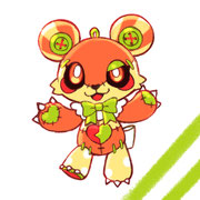2020年3月　オリジナルキャラ　クマのパペット　　サイト用に好きなキャラクターを考えました。